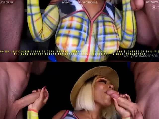 2 Penis Gigantes Pra Bunduda - Cumshot for Big Ass Brazilian whore in amateur threesome