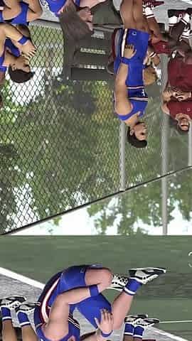 Basketball players fuck hard a sexy cheerleader girl on the street
