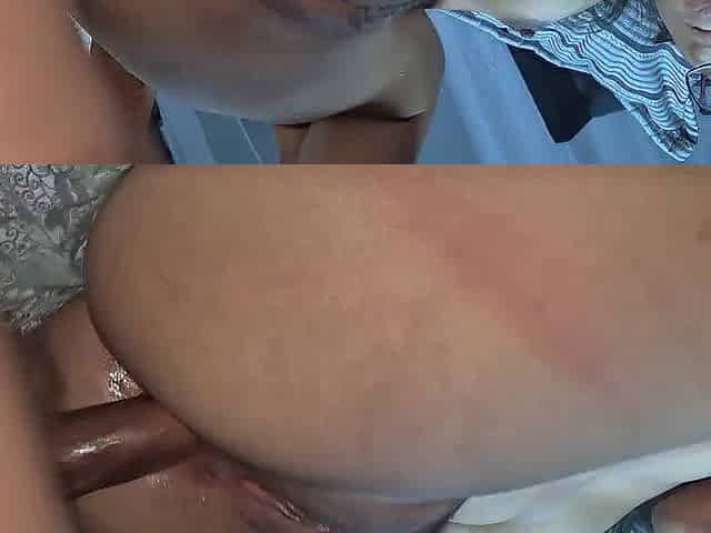 Virginal face, bitch's butt