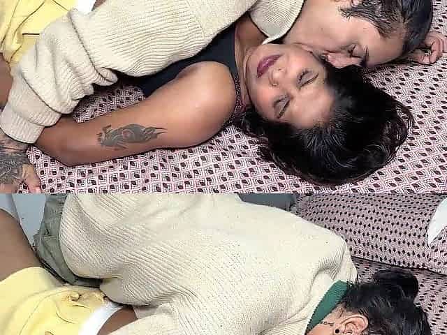 The gal took her boyfriend to the hotel.