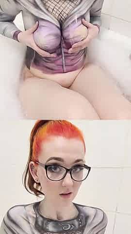 Cosplay Hinata Body Paint Wet Messy Tit Play