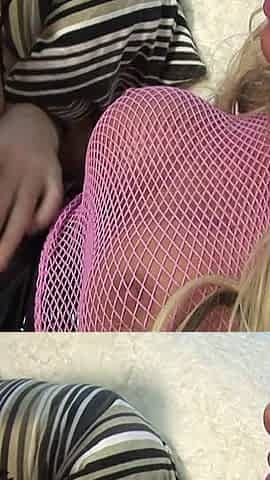 Busty Blonde MILF Gets Facial with Sexy Lingerie on