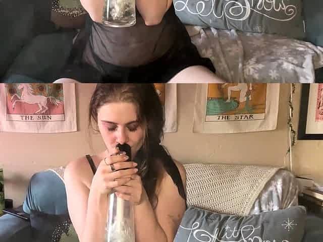 Hot brunette from squirt masturbating on webcam