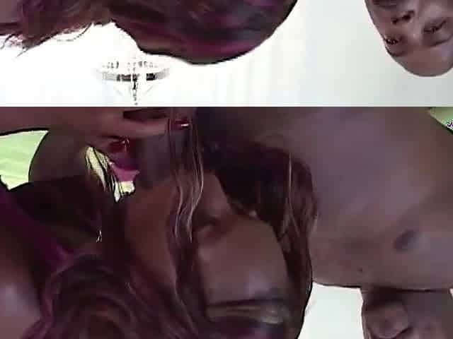This black redhead likes having her large butt fondled during the time that getting railed by his BBC