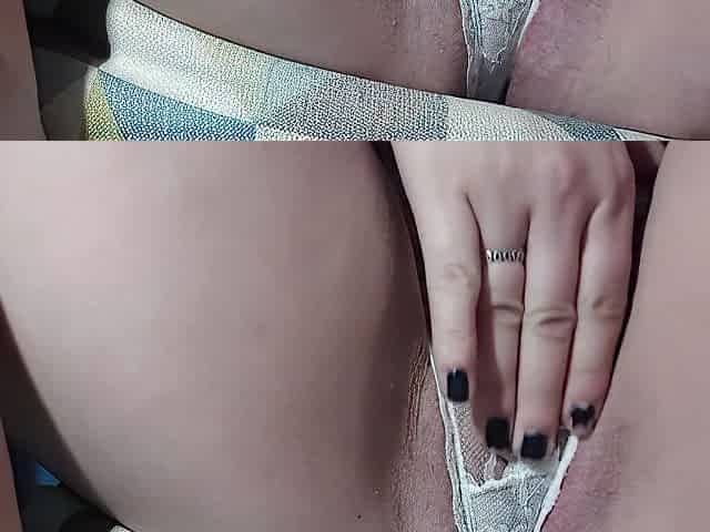 420kinx Squirts Through White Panties Before Stretching Her Wet Pussy To Orgasm