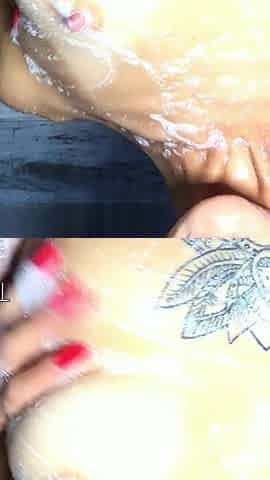 Wet Hairy Pussy Shaving Blowjob Shower