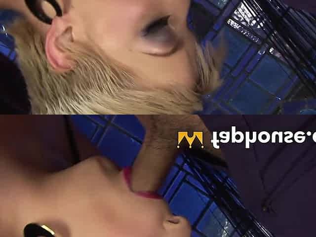 Short-haired Slut Gets Her Cute Face Caked in Hefty