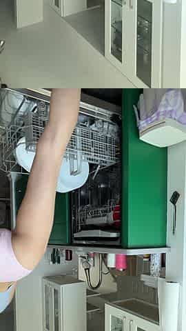 Your Cute Asian GF Unloading the Dishwasher in Panties
