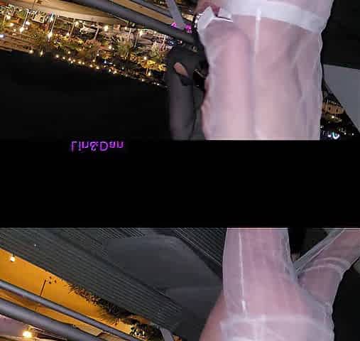 Cap d Agde. Pair banging in public on the balcony. Cumplay.