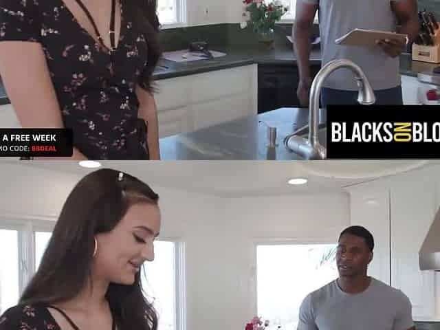 Eliza Bent Over Kitchen Counter For Pounding Fuck With Jax Slayher And Eliza Ibarra