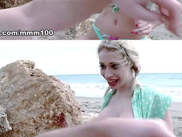 Fucking on the beach with big tits british pornstar Chessie Kay - MMM100