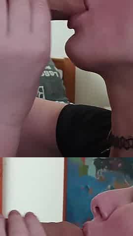 Real Homemade Amateur Huge Cum in Mouth Face Fucked While Filming Herself