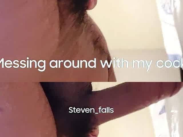 Messing with my knob in the shower.