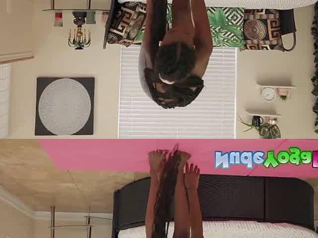Curvy Black Mila Mars Hawt In nature's garb Yoga and Masturbation