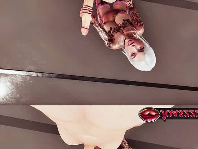 Tattooed Emma in Stockings 3D Hentai - Handjob, Sloppy Blowjob Service, Deepthroat Leading to Cum in Mouth