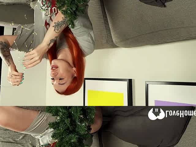 Decorating the Christmas Tree Turns Into a Hard Fuck Fest
