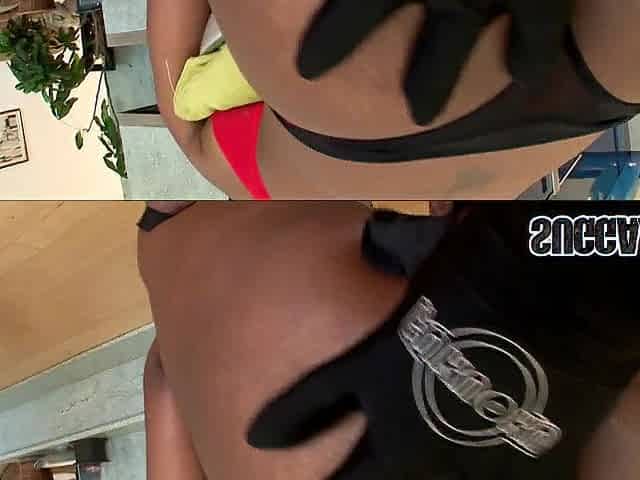 Black Stunner Nyomi Banxxx Rides a Thick White Dick