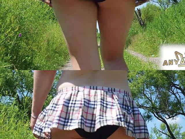 106 Walking with You: Short Skirt Tease & Secret Panty Flash 60fps