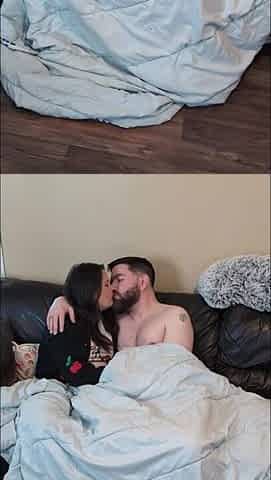 Homemade Real Amateur Pair bang on bed thick spunk fountain on to face