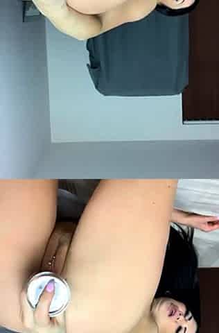 Big boobs horny babe toys her sweet wet hole on cam