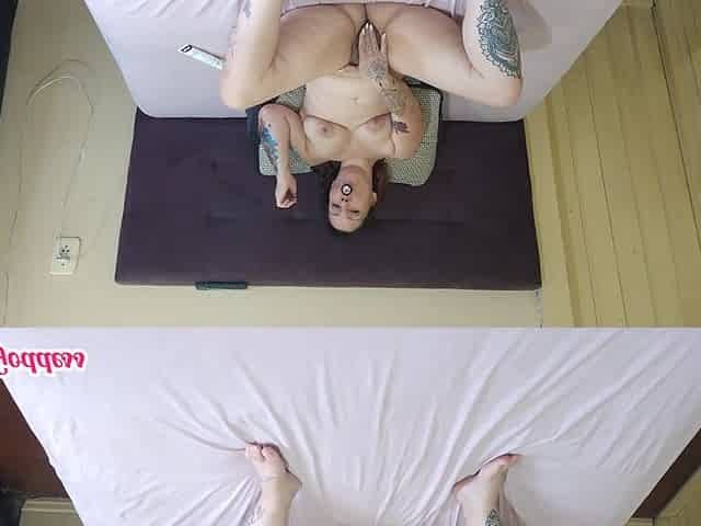 Curious Goddess - MILF Big Ass Small Tits Masturbating Sucking Dick Anal Sex Cumming in the Condom Spilling Over the Body Part 7
