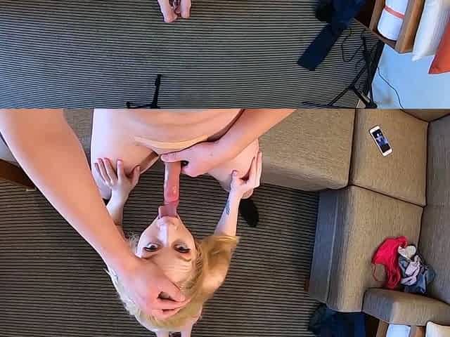 Amateur blonde is being fucked in hardcore manner