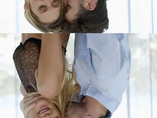 James Deen and stunning babe Abby Cross in passionate lingerie sex