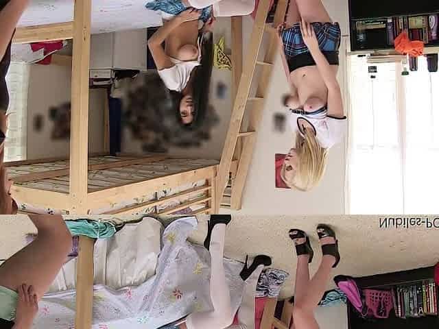 Teen 18+ Lesbians Make Love In The Dorm
