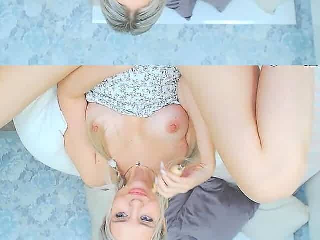 Cute Blonde Hottie Fucks Both Her Holes