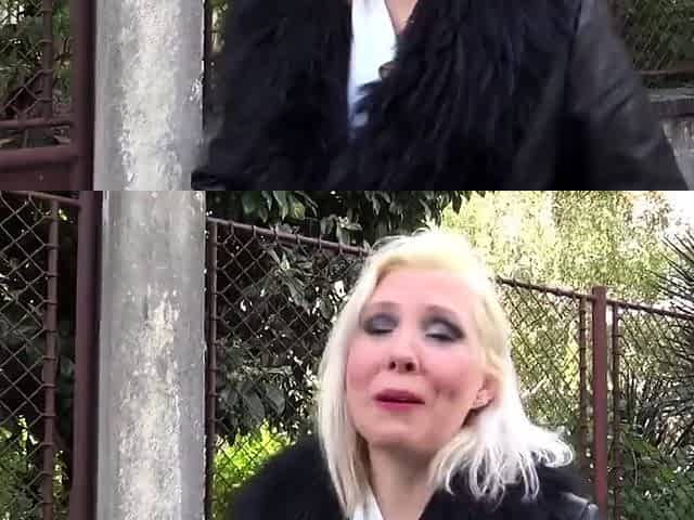 Blonde horny chicks play her big boobs