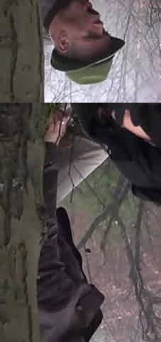 Outdoor fuck and cum on huge titties