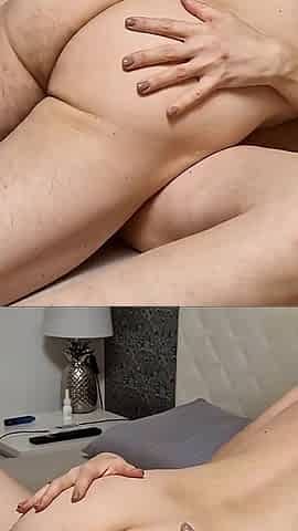 Cuckold Licks Cum Covered Pussy to Orgasm After Wife Fucks Lover Creampie Cleanup