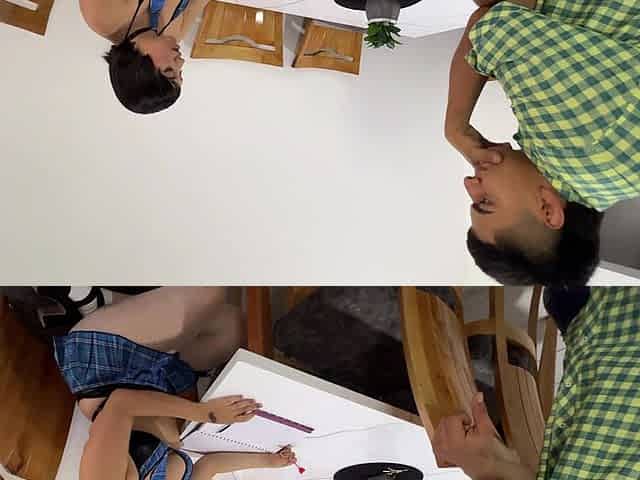 I Fuck My Sexy Latina Student While I Give Her Lessons at Her House and She E