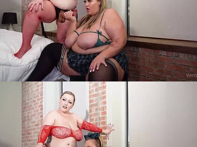 Wonderful BBWs interracial smutty porn video