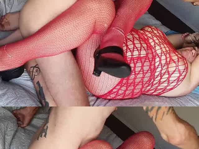 Milf with tits out