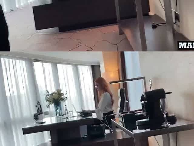 A Trapped Redhead Boss Gets Her Ass Fucked In The Office By Two French Black Guys!!!