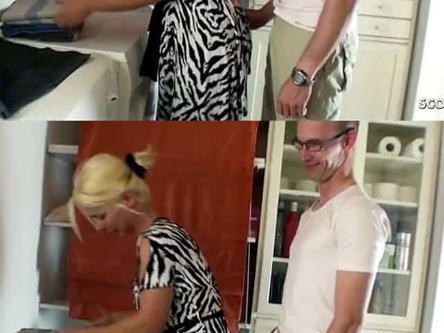 GERMAN STEP SON TEMPT STEP MUM TO GET 1ST CREAMPIE SCREW