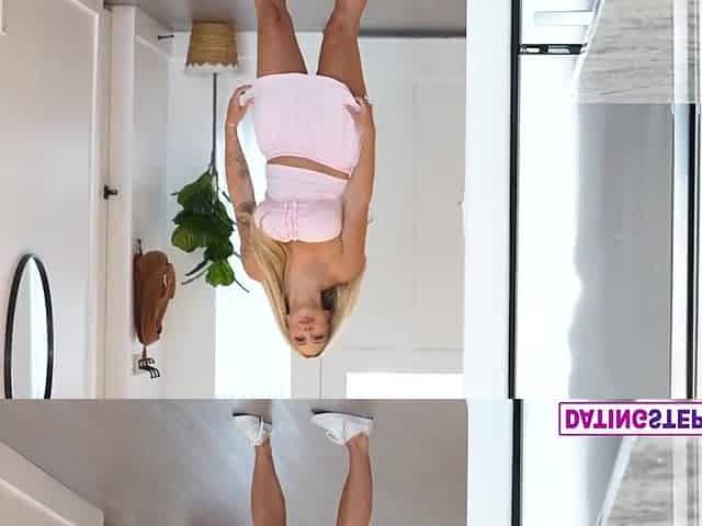 Huge Boobs Blonde Stepmom Won The Bet