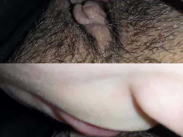 My girlfriend eats my hirsute clitoris hawt