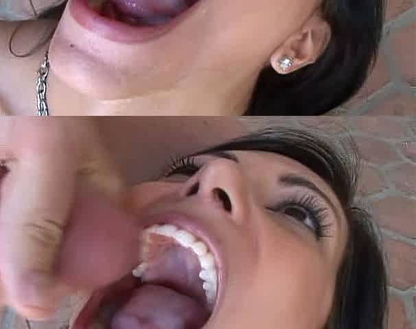 POV Blowjob and Facial on Sweet Brunette