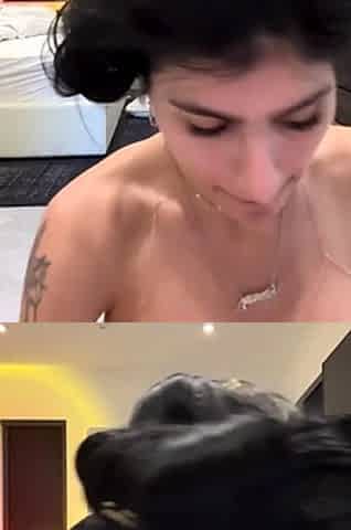 Topless Mia Khalifa Preps for Night Out, Shaking Her