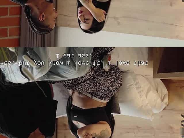 That babe's giving me her butt so that babe doesn't cheat on her boyfriend