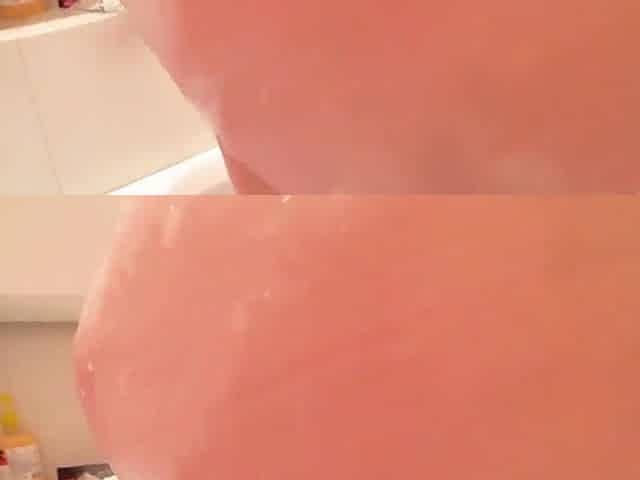 large ass white cutie gets banged after shower throughout ebony pants