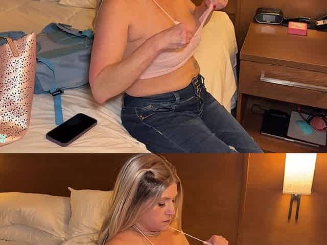 Stepmom Creampied Shares Bed with Annoying Stepson