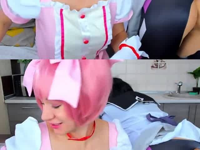 Homura Akemi And Madoka Kaname Have Fun With Madoka Homura And Hentai Anime