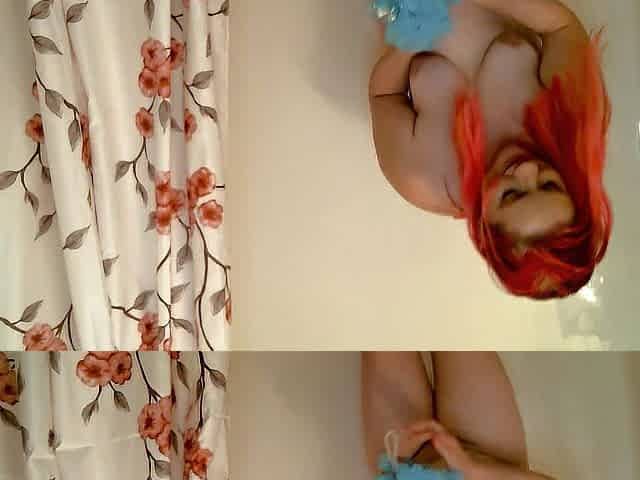 Sexy Pink Hair StepSister Takes A Shower