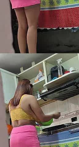 The cleaning cutie being spied on and then banged hard by her boss