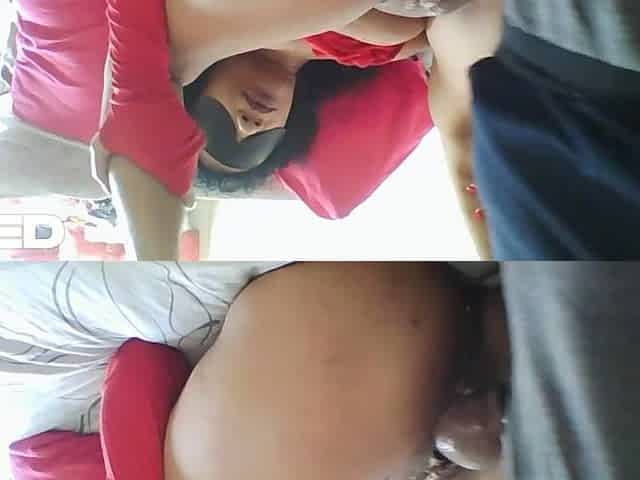 BLINDFOLD CUCKOLD Creaming Cumming Squirting Creamy Brown Snatch Surprise Giant Ramrod