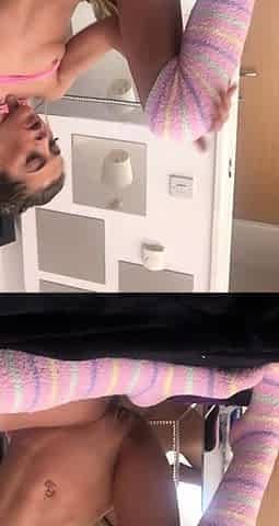 Small titted brunette amateur anal nailed at home