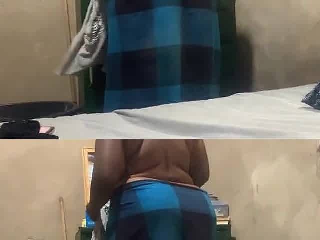 Shaving my black vagina during the time that playing with it